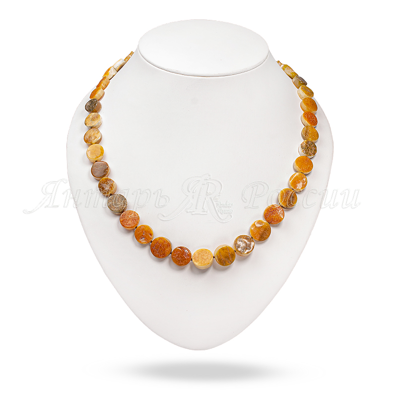 Бусы янтарь